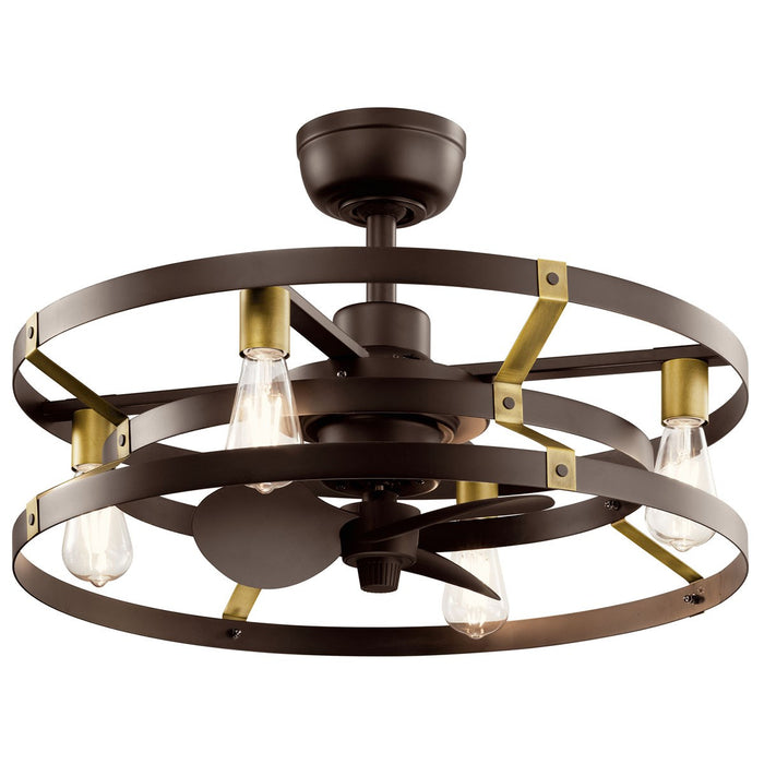 Kichler 13 Inch Ceiling Fan, E26 7W Maxlight Bulbs