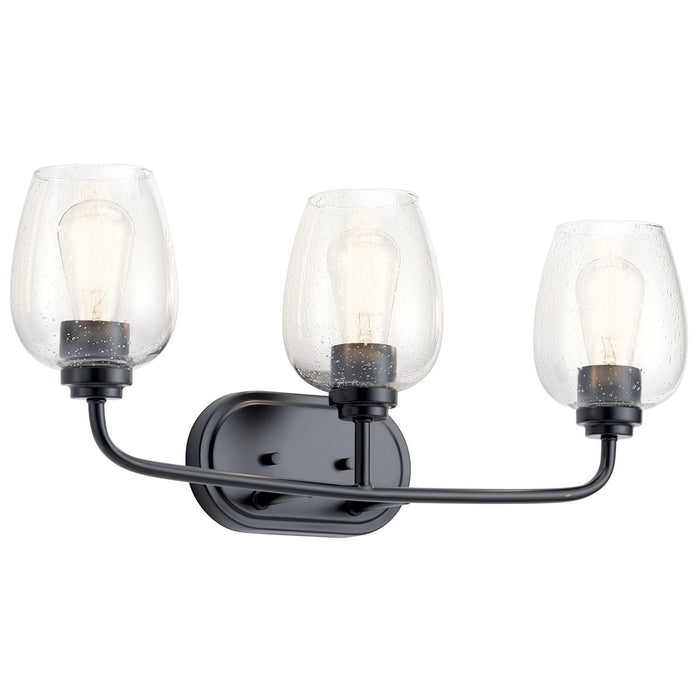 Kichler 24 Inch Three Light Bath Vanity Light In Black