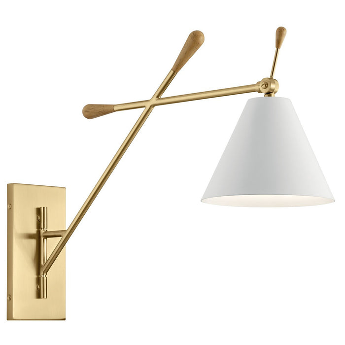 Kichler 20 Inch One Light Wall Sconce with Metal Cone Shade