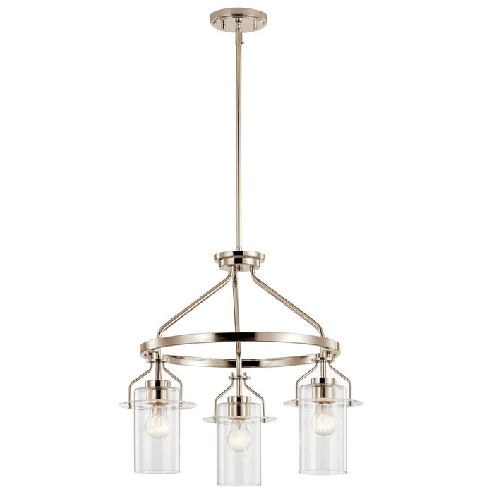 Kichler 19.5 Inch Three Light Chandelier with Clear Glass