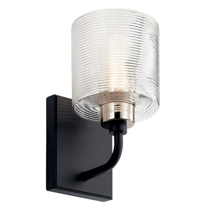 Kichler 5 Inch One Light Wall Sconce with Clear Ribbed Glass