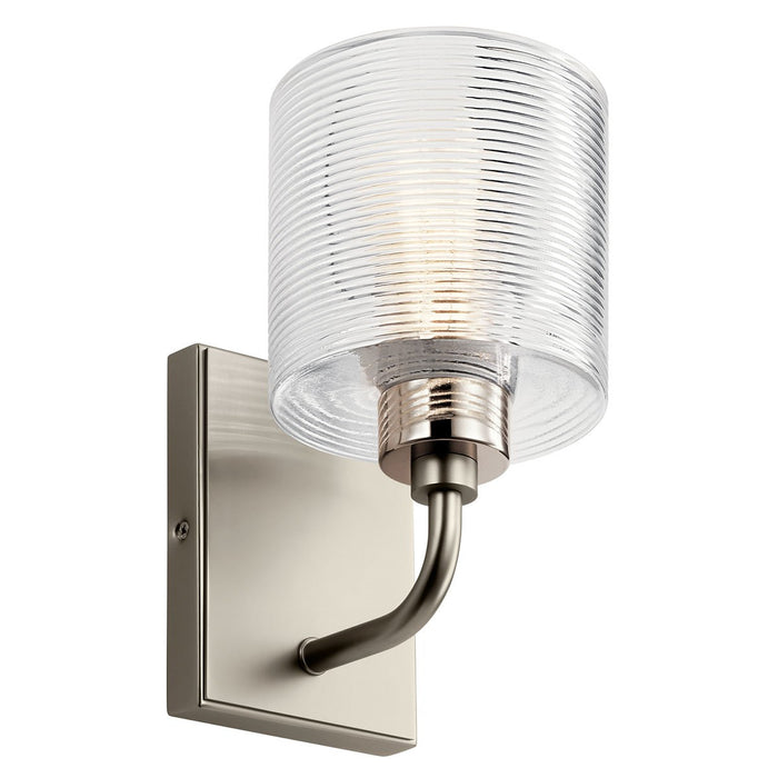 Kichler 5 Inch One Light Wall Sconce with Clear Ribbed Glass