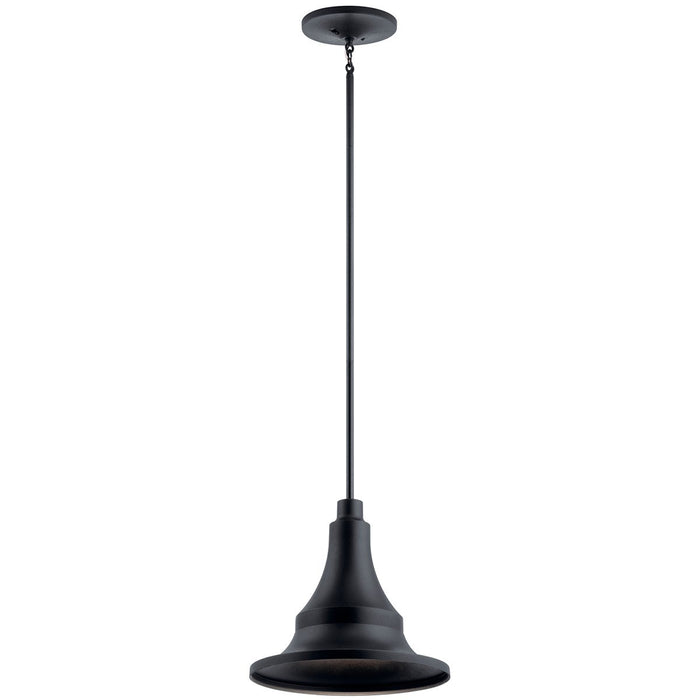 Kichler 16.75 Inch One Light Outdoor Hanging Lantern In Black Finish