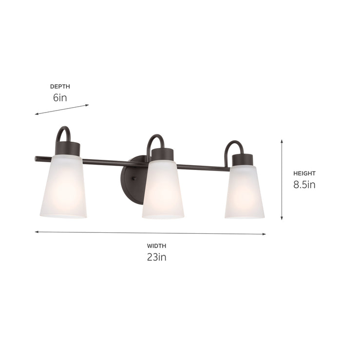 Kichler 23.25 Inch Three Light Bathroom Vanity Lighting