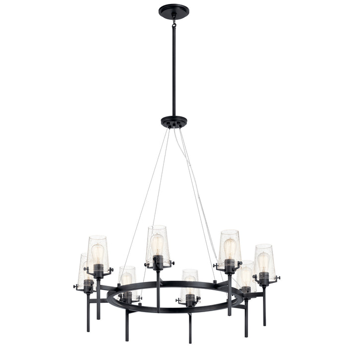 Kichler Eight Light Chandelier with Clear Seeded Glass