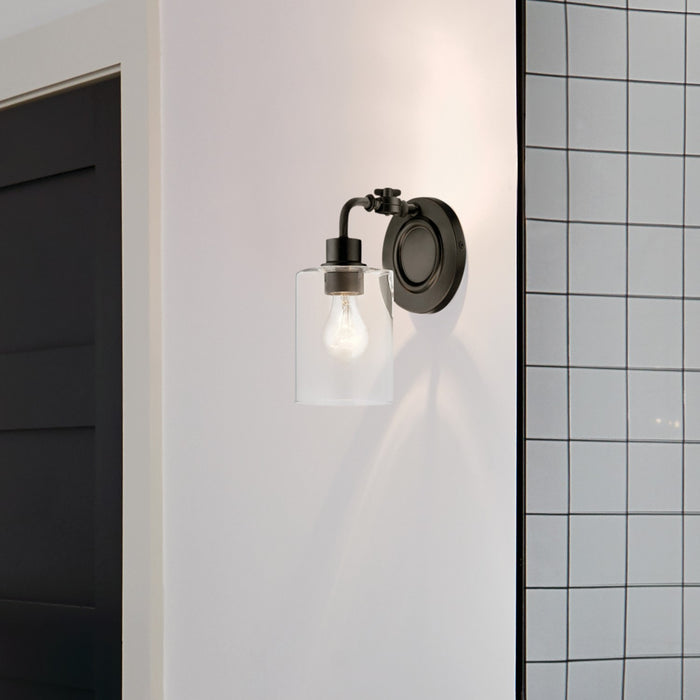 Kichler 5.5 Inch One Light Wall Sconce In Luxe Black Finish