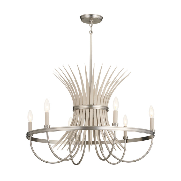 Kichler 19.5 Inch Six Light Chandelier In Two Tone Finish