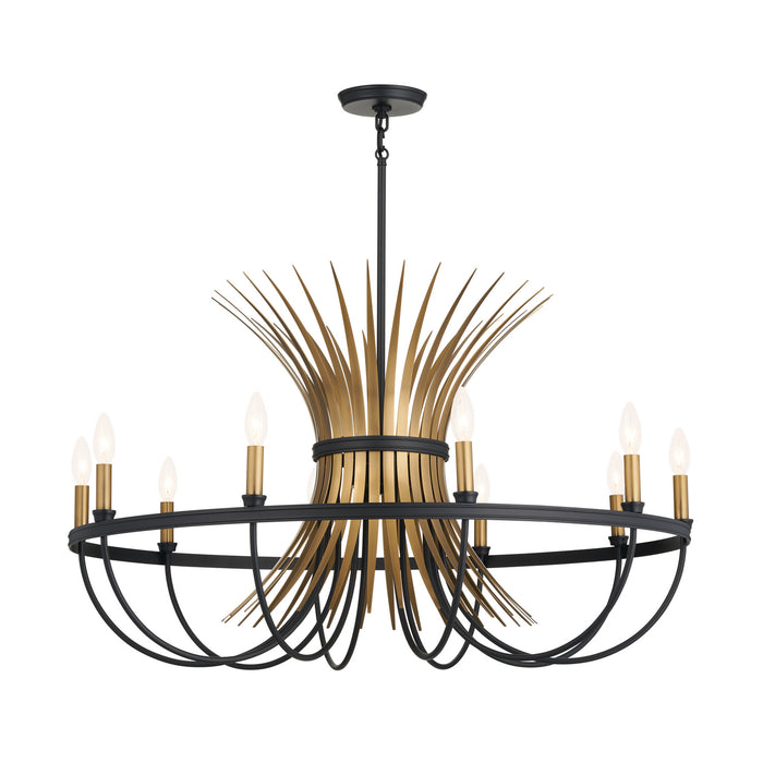 Kichler 21.5 Inch Ten Light Chandelier In Two Tone Finish