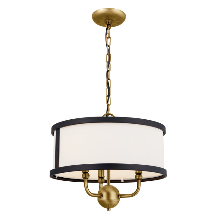 Kichler 13.5 Inch Three Light Chandelier To Semi Flush Mount Convertible