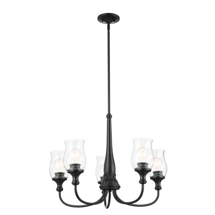 Kichler 20.25 Inch Five Light Chandelier with Transparent Glass