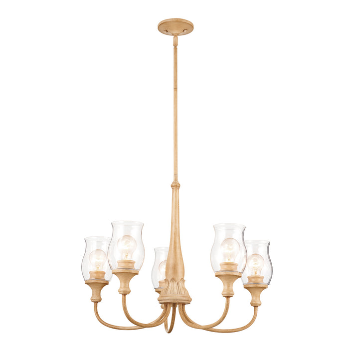 Kichler 20.25 Inch Five Light Chandelier with Transparent Glass