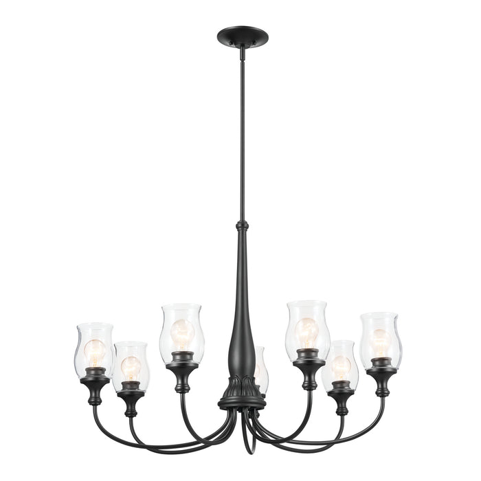 Kichler 26.25 Inch Seven Light Chandelier with Transparent Glass