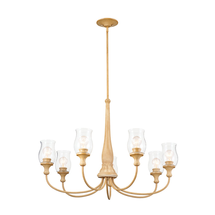 Kichler 26.25 Inch Seven Light Chandelier with Transparent Glass