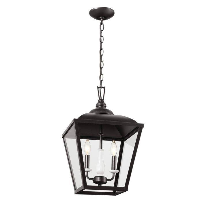 Kichler 12.5 Inch Two Light Foyer Pendant with Transparent Glass