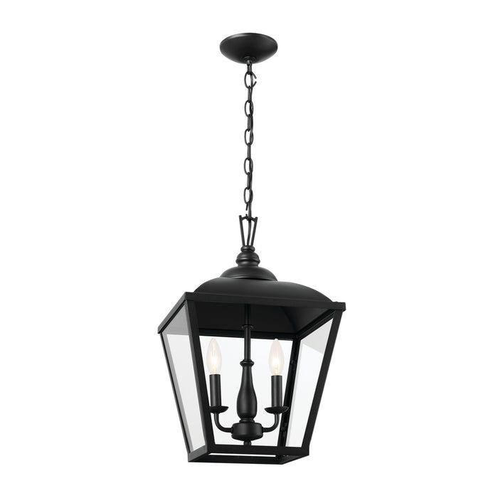 Kichler 12.5 Inch Two Light Foyer Pendant with Transparent Glass