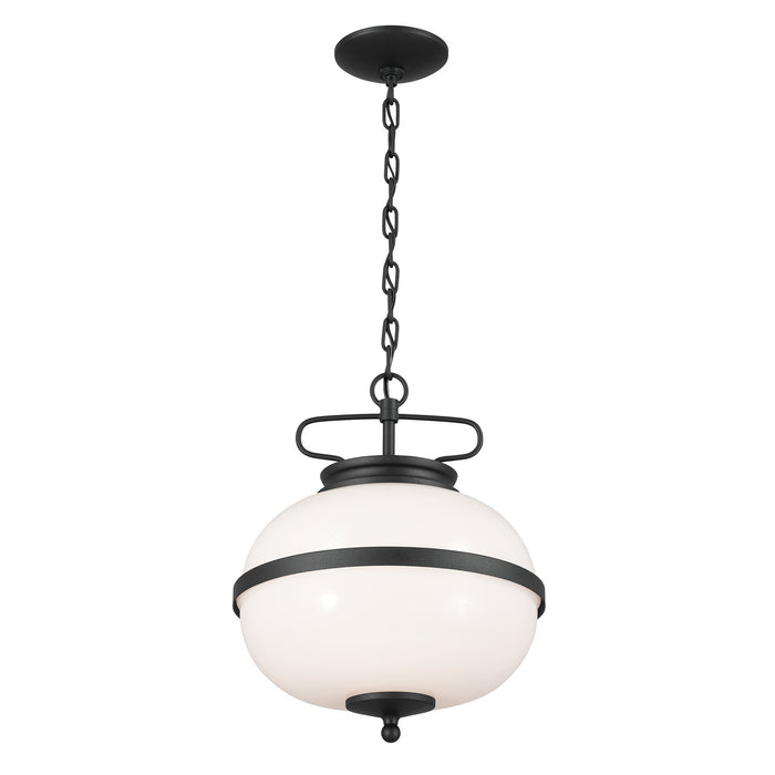 Kichler 12.25 Inch Two Light Pendant with Clean Opal Glass