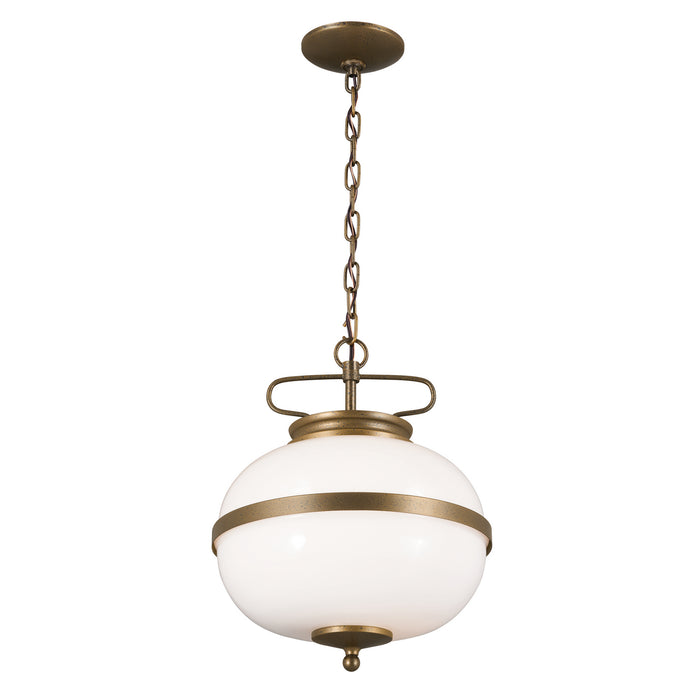 Kichler 12.25 Inch Two Light Pendant with Clean Opal Glass