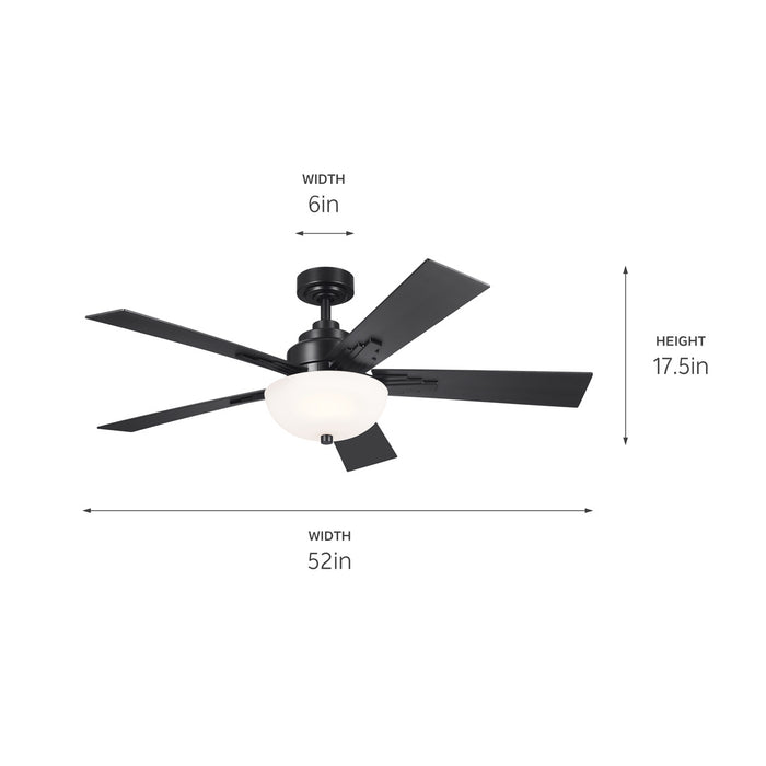 Kichler 52 Inch Ceiling Fan with Dimmable 3000K LED light