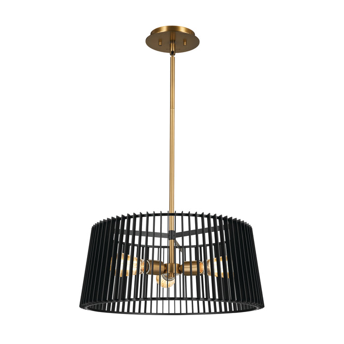 Kichler 3 Light Convertible Pendant/Semi Flush in Black