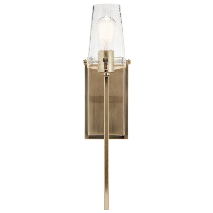 Kichler One Light Wall Sconce with Clear Seeded Glass