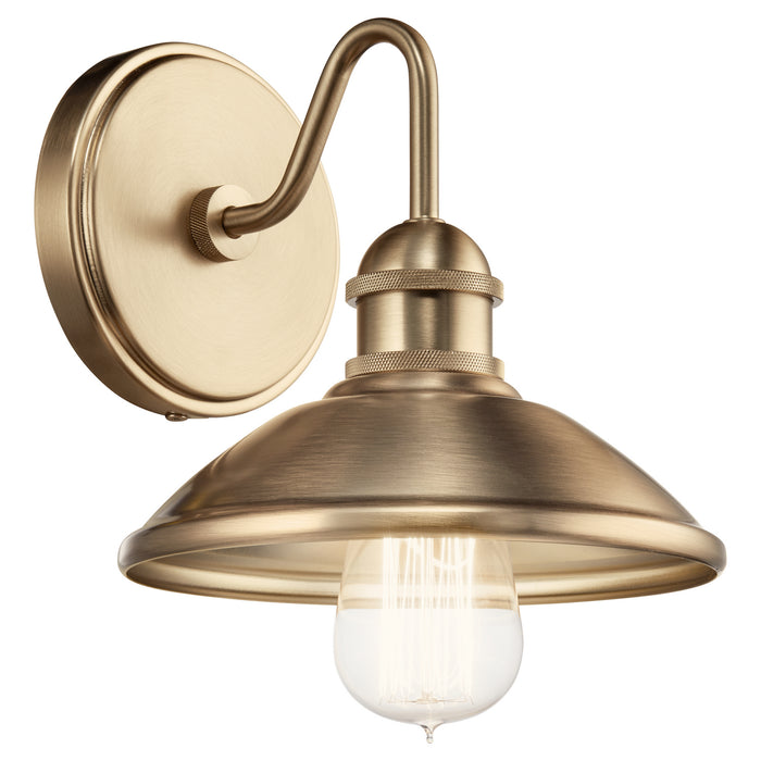 Kichler 7.5 Inch One Light Wall Sconce In Metal Dome Shade