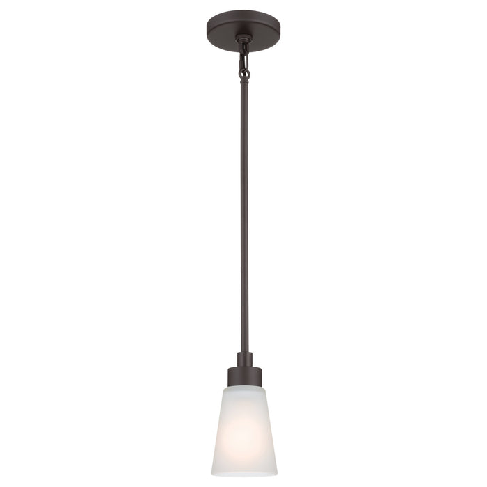 Kichler 7.5 Inch One Light Mini Pendant with Clear Satin Etched Glass