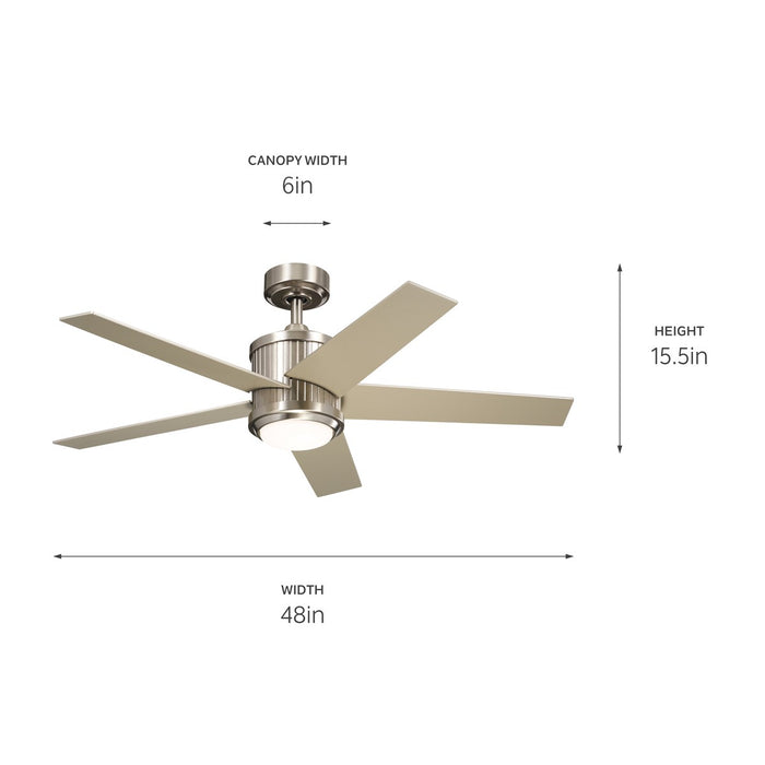 Kichler 48 Inch Ceiling Fan with 4 Inch LED Platform