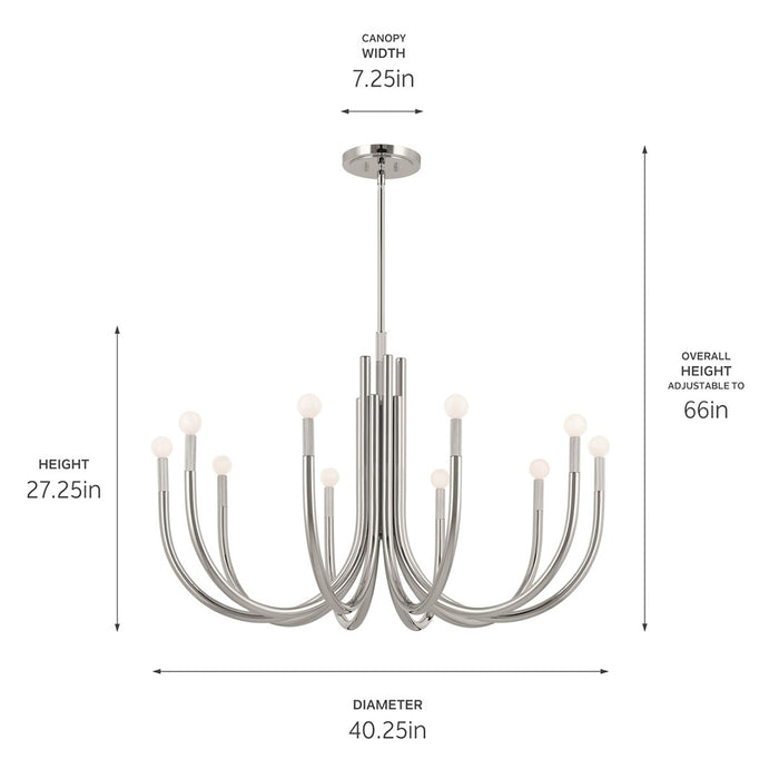 Kichler 40.25 Inch Ten Light Chandelier