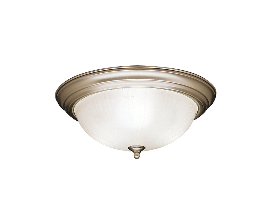 Kichler 6 Inch Three Light Flush Mount In Nickel Finish