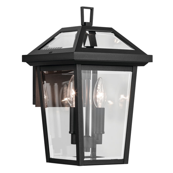 Kichler 14 Inch Two Light Outdoor Wall Mount with Clear Beveled Glass