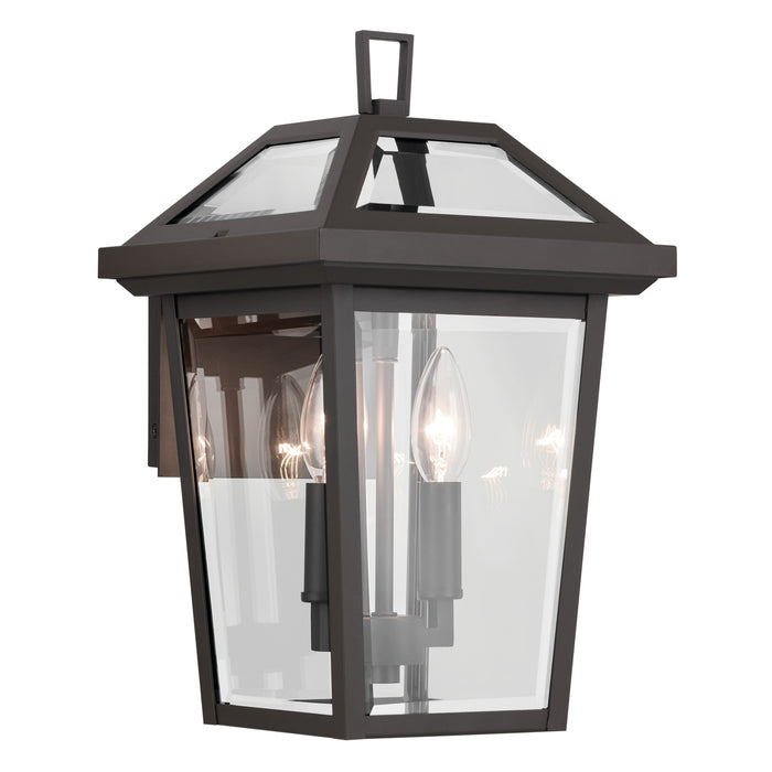 Kichler 14 Inch Two Light Outdoor Wall Mount with Clear Beveled Glass