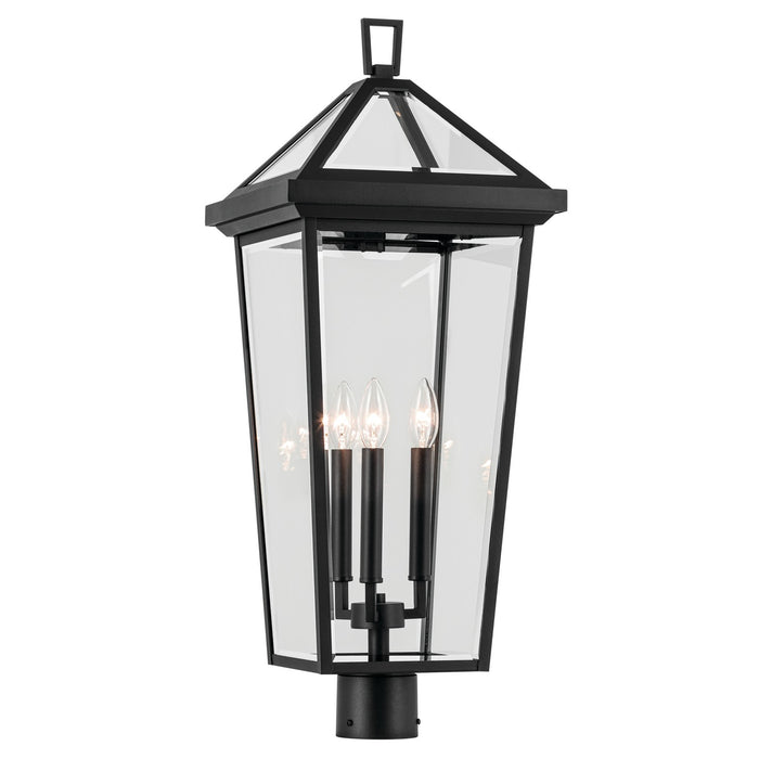 Kichler 28.75 Inch Three Light Outdoor Post Mount with Clear Beveled Glass