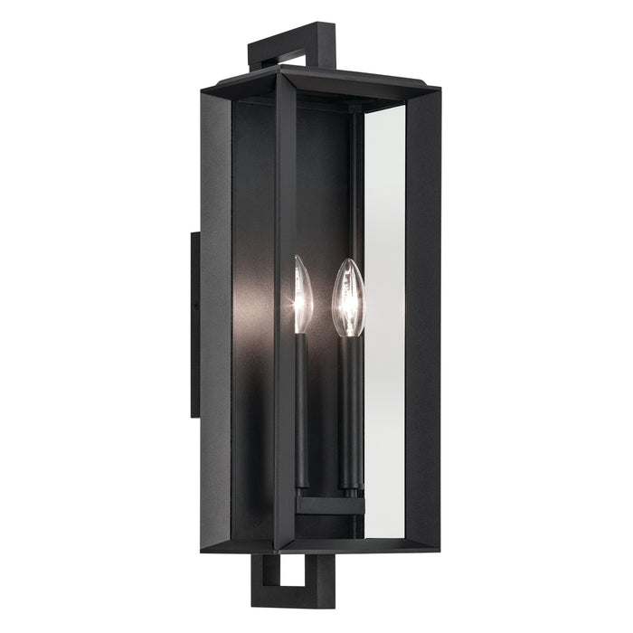 Kichler Two Light Outdoor Wall Mount In Black Finish