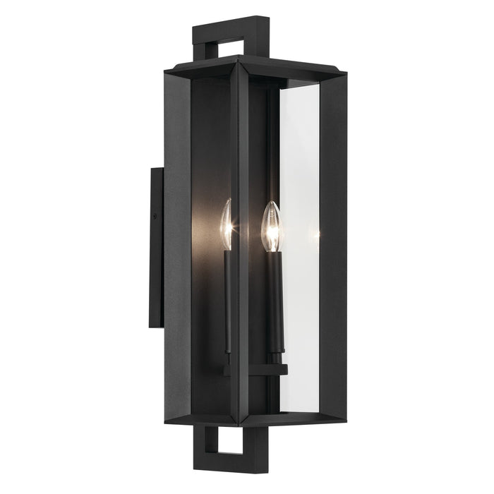 Kichler Two Light Outdoor Wall Mount In Black Finish