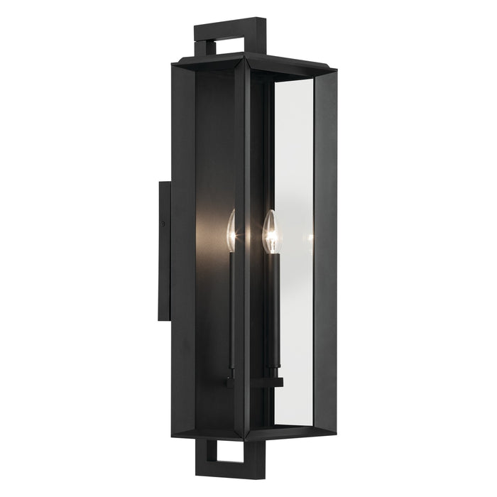 Kichler Two Light Outdoor Wall Mount In Black Finish