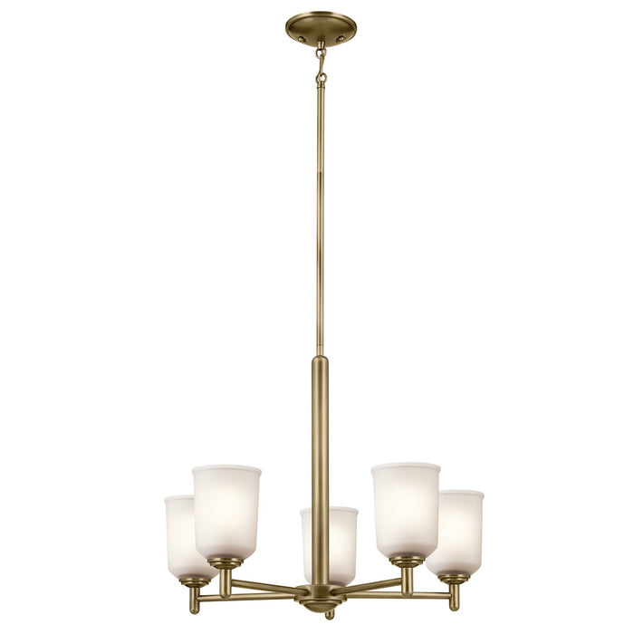 Kichler Five Light Chandelier with Removable Glass