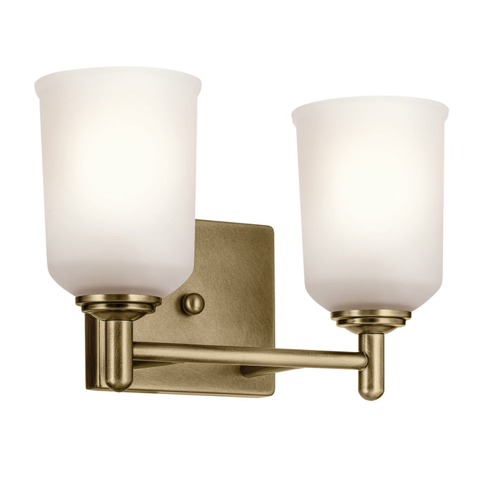 Kichler 12.5 Inch Two Light Bath with Removable Glass