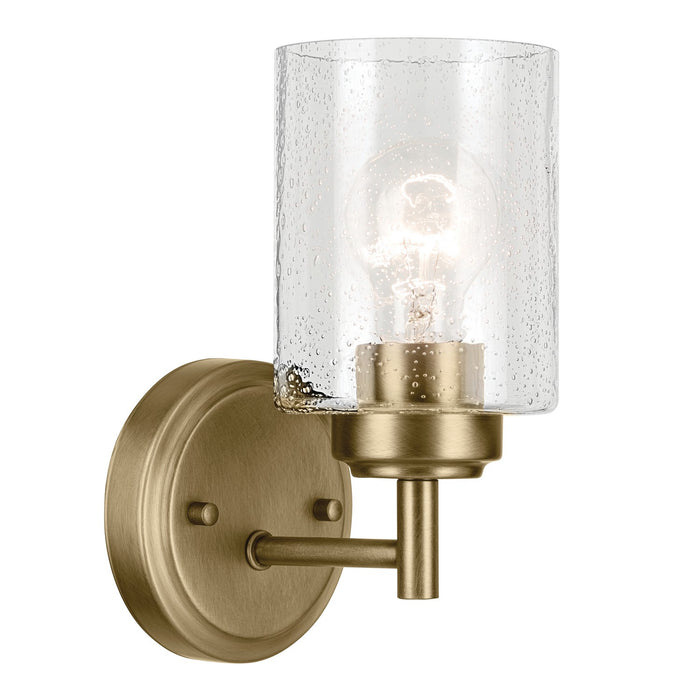 Kichler 4.75 Inch One Light Wall Sconce with Clear Seeded Glass