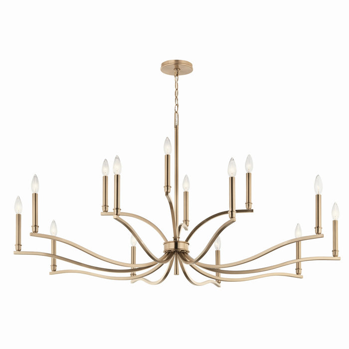 Kichler 52.75 Inch 14 Light 2 Tier Chandelier