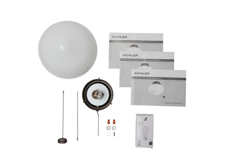 Kichler LED Fan Light Kit In Schoolhouse