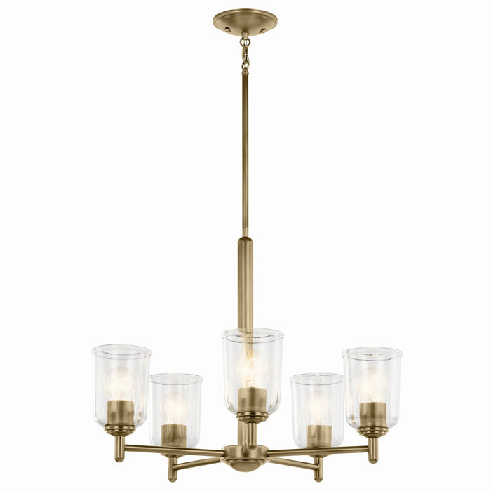 Kichler Five Light Chandelier with Removable Glass