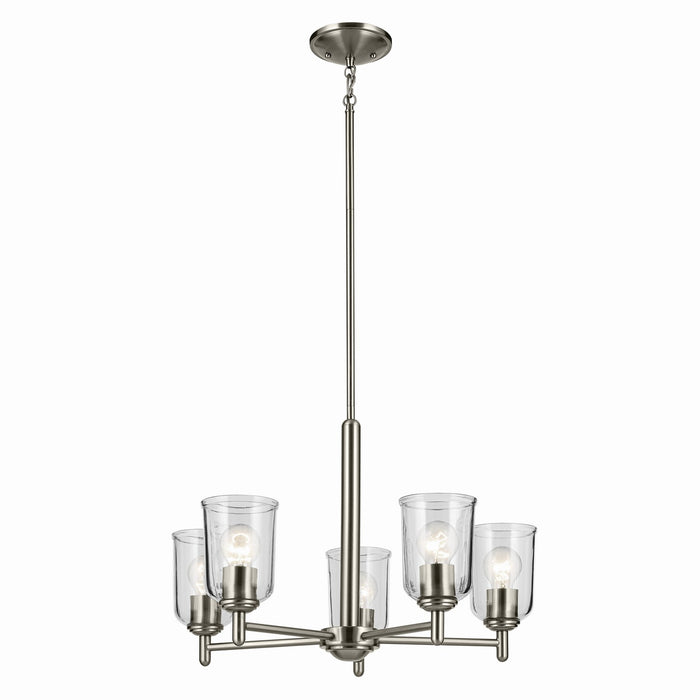 Kichler Five Light Chandelier with Removable Glass