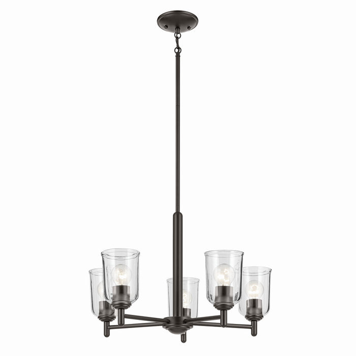 Kichler Five Light Chandelier with Removable Glass