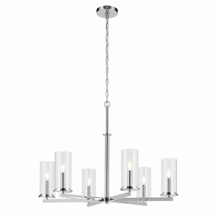 Kichler Six Light 2 Tier Chandelier with Durable Steel Frame