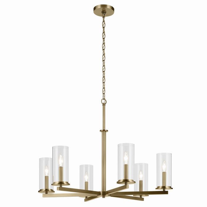 Kichler Six Light 2 Tier Chandelier with Durable Steel Frame