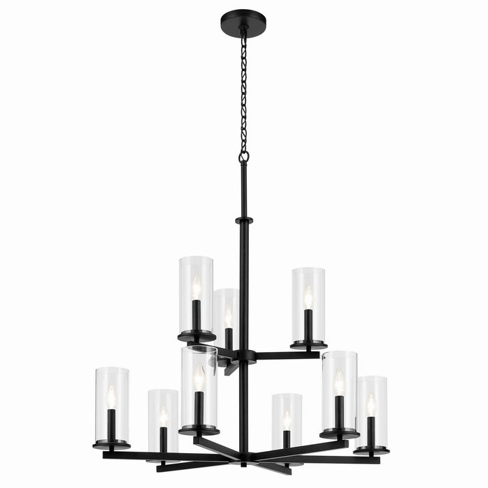 Kichler Nine Light 2 Tier Chandelier with Durable Steel Frame