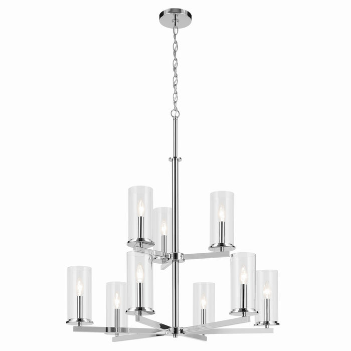 Kichler Nine Light 2 Tier Chandelier with Durable Steel Frame