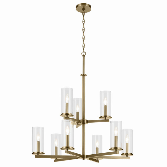 Kichler Nine Light 2 Tier Chandelier with Durable Steel Frame