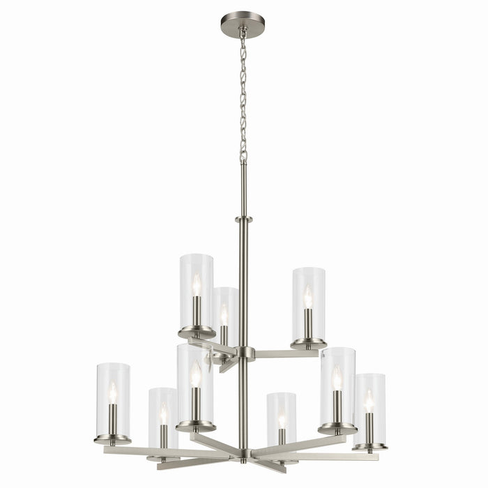 Kichler Nine Light 2 Tier Chandelier with Durable Steel Frame