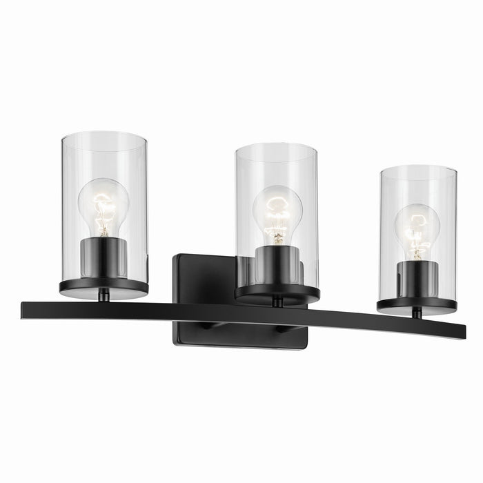 Kichler Three Light Vanity with Removable Glass & Durable Steel Frame